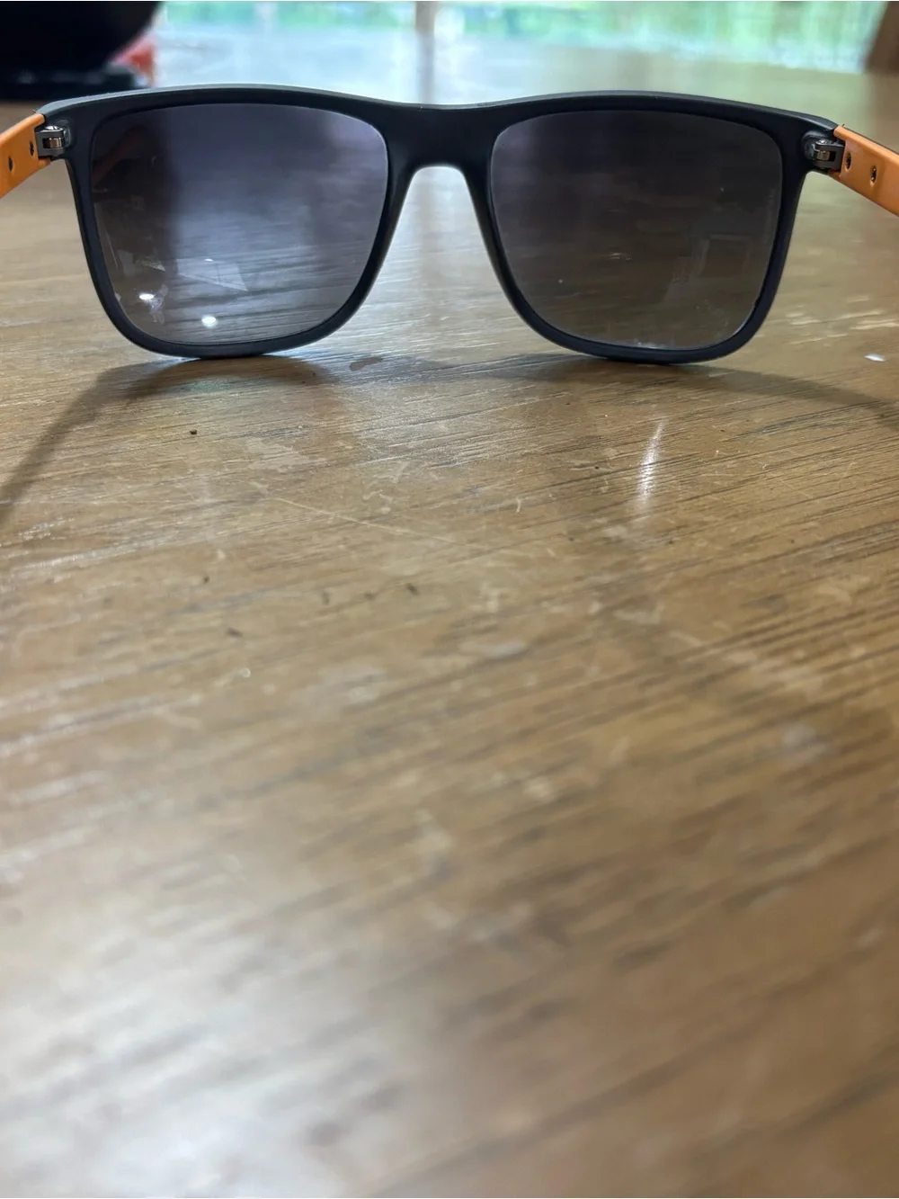 Dolce & Gabbana Men’s Gray Sunglasses with Orange Temples